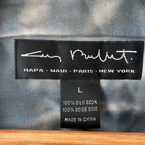 Guy Buffet Silk Golf Button Front Shirt Size Large - Picture 6 of 10